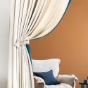 Luxus Vorhang Beige verdickt und blickdicht