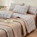 Sommerdecke aus Baumwolle Quadrat Muster Waschbar im Schlafzimmer