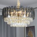 Meisterhafte Pendelleuchte aus Kristallglas Metall Rundes Design