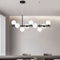 Moderne Pendelleuchte G9 mit Glas Kugel aus Eisen 9 flammig