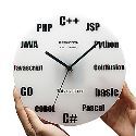 Programmierung Sprache Stil Wanduhr