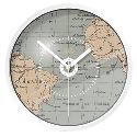 (EU Lager)Stilvolle Welt Karte Metall Wanduhr